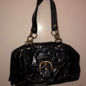 Patent leather COACH boho bag.  Like new. Smoke free pet free home.